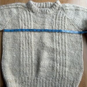Handmade Tibetan Refugee Center 100% Natural Wool Crewneck Sweater